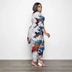 Plus size Colorful Printed Long Sleeve Neck Crop Tracksuit