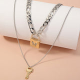 Retro Butterfly Lock Necklace $6