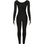 Elegant Women Tracksuit 2 Piece Set S