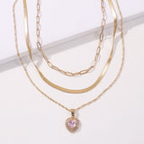 Simple Multi-Layer Love-Shaped Necklace