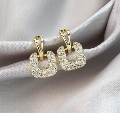 Fashion Square Diamond Earrings