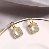 Fashion Square Diamond Earrings