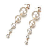 Long Imitation Pearl Earrings