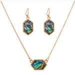 Wild Natural Color Abalone Jewelry Set